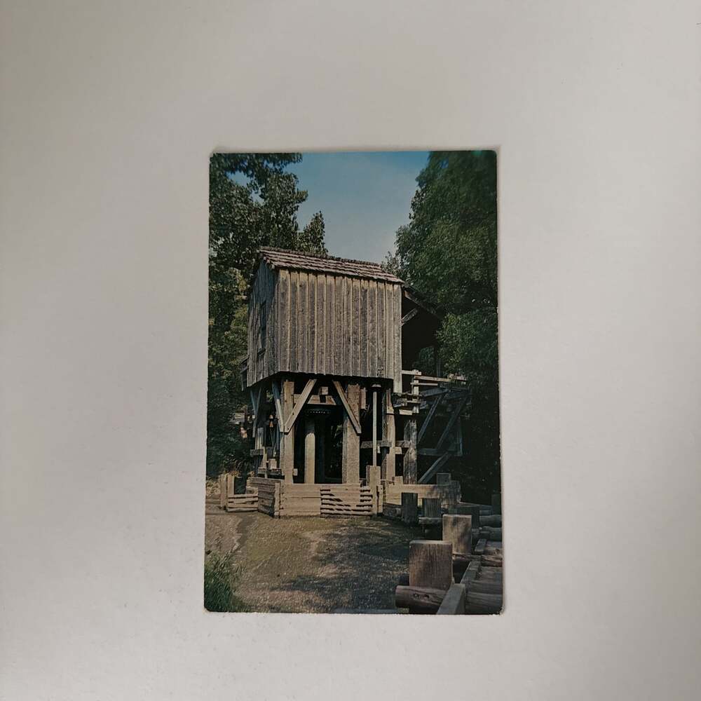 Vintage Postcard: Saw and Grist Mill, Lincoln's New Salem State Park, Illinois